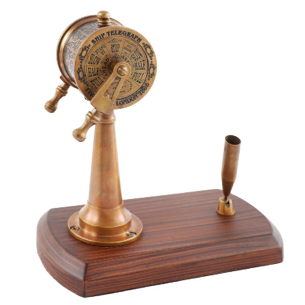 Pen Stand For One Pen With Telegraph Brown Base