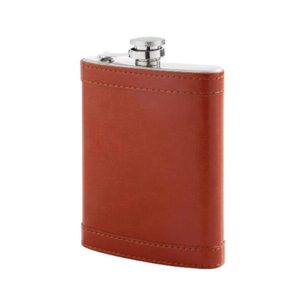 Hipflask - 80oz Brown Leatherette