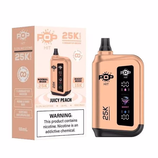 Pop Hit 25000 Puff Disposable | 5% Nic Salts - Juicy Peach