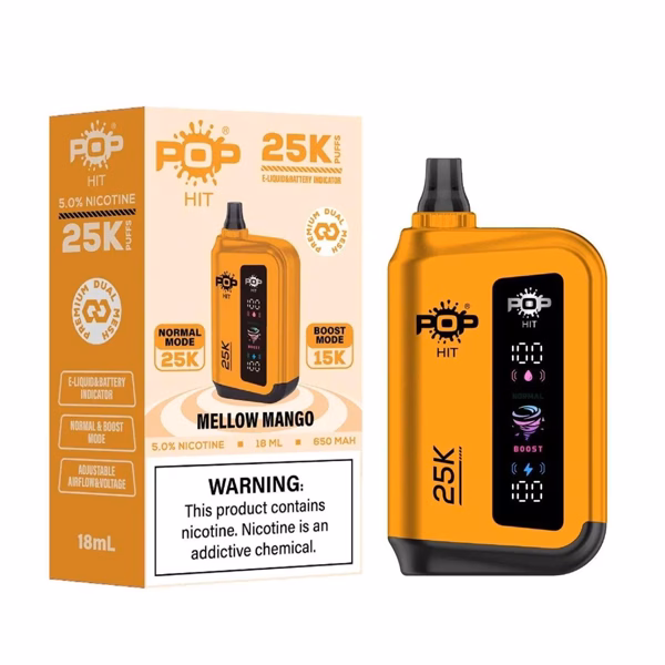 Pop Hit 25000 Puff Disposable | 5% Nic Salts - Mellow Mango