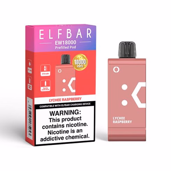 Elf Bar EW18000 Pod - Lychee Raspberry