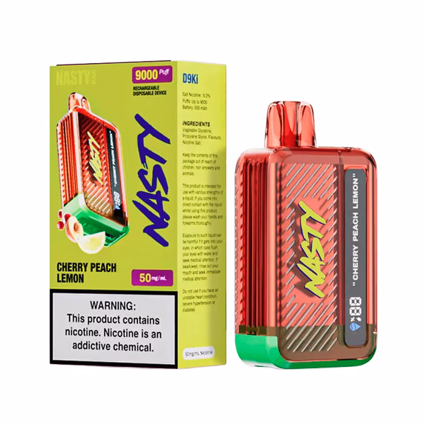 Nasty Bar 9000 puff Disposable Vape - Cherry Peach Lemon - 5%