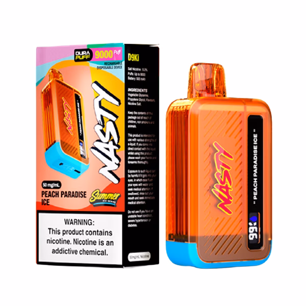 Nasty Bar 9000 puff Disposable Vape - Peach Paradise Ice - 5%