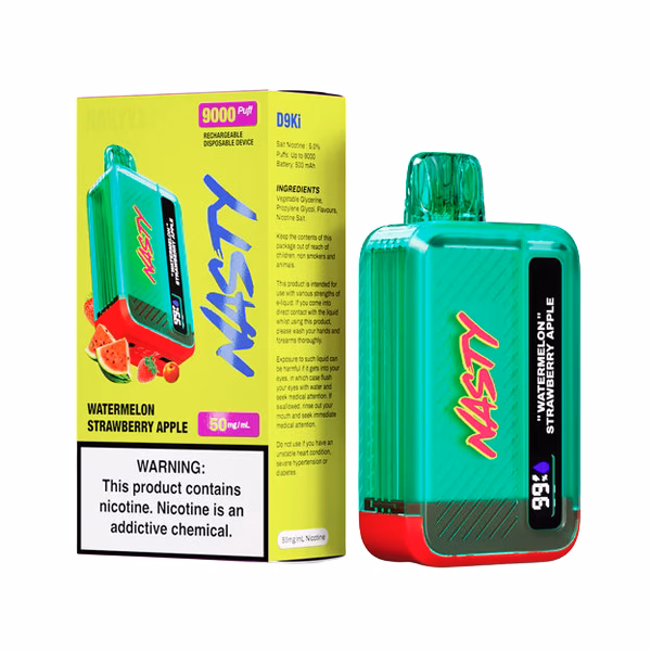 Nasty Bar 9000 puff Disposable Vape - Watermelon Strawberry Apple - 5%